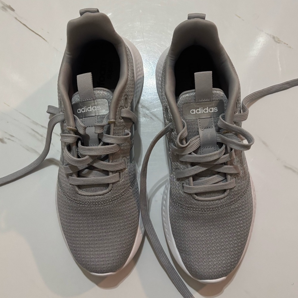 Women’s Adidas Cloudfoam Pure 2.0 'Grey Silver Metallic' - Picture 5 of 12